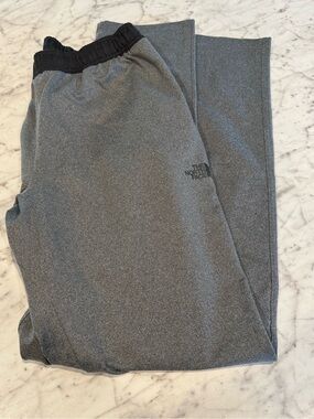 The North Face Men's Dark Gray Sweatpants with Black Waistband